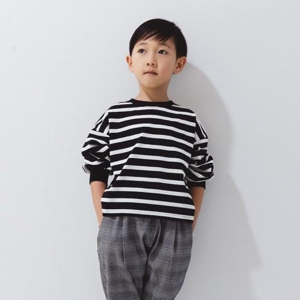 ＜LOEFF＞コットン ボーダー Tシャツ　金子綾さん着用 b.+A】金子綾/ショートパンツ 2024春夏 ｜子供服&ベビー服